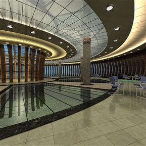 现代 大厅 湿地生态馆室内