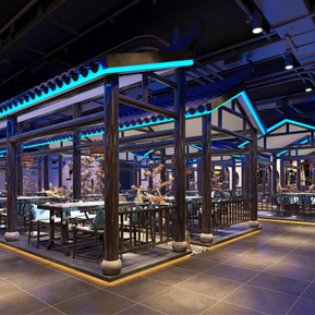 新中式 餐厅 散座区