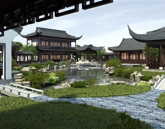 中式 庭院 古建