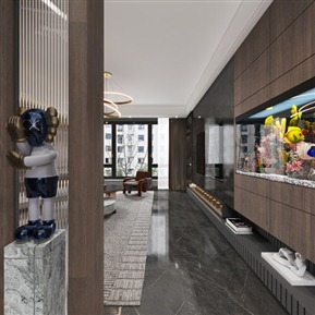 现代 客餐厅 客餐厅全景