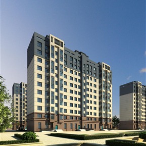 现代 住宅区 高层住宅楼