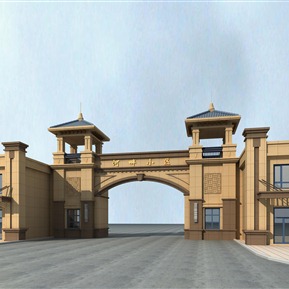 现代 大门 小区大门入口