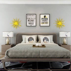 北欧 双人床  床具组合