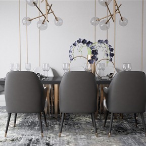 轻奢 餐桌椅组合