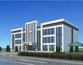 现代三层公共建筑