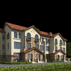 欧式 双拼别墅 西班牙洋房别墅