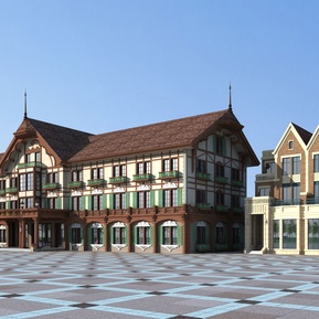 美式 酒店建筑 酒店