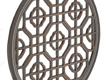 中式窗花3d模型