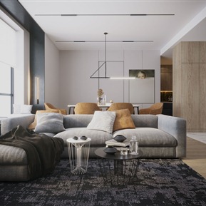 现代 客餐厅 客厅