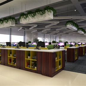 现代 公共办公区 多人办公空间