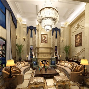 简欧 复式客厅 别墅客厅