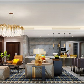 现代 客餐厅 客厅