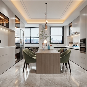 现代 餐厅 餐厅厨房