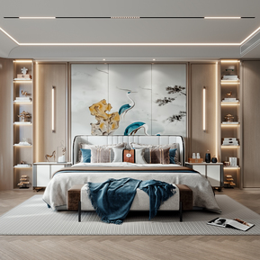 新中式 卧室 主卧室