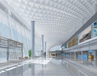 现代机场候机厅