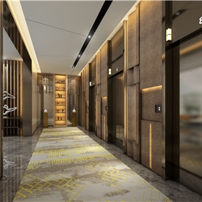 现代 电梯厅 酒店电梯厅过道