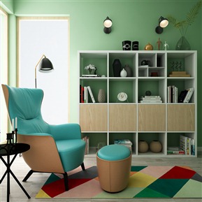 现代 边柜 装饰柜装饰品休闲椅组合