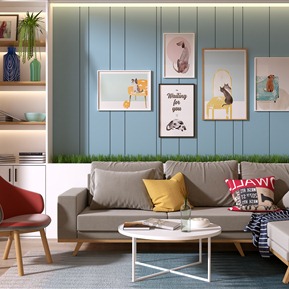 北欧 沙发茶几组合