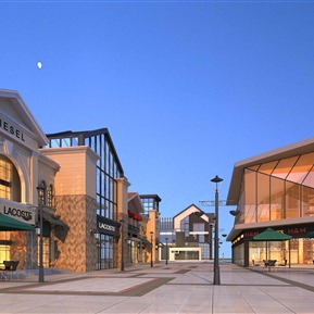 欧式 商业街 商业步行沿街