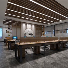 新中式 公共办公区 办公区