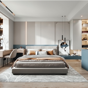 现代 卧室 主卧室