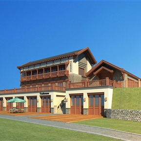 新中式 会所建筑 会所咖啡厅