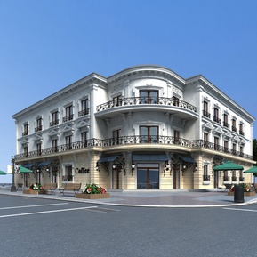 欧式 酒店建筑 酒店