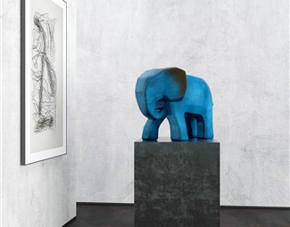 现代小象雕塑
