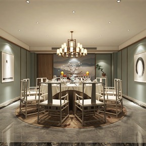 新中式 包间 餐厅包间