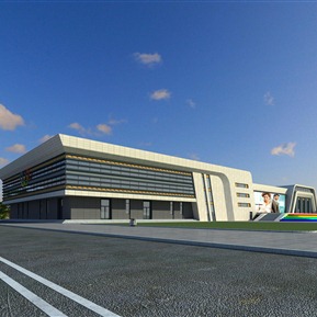 现代 商业楼 商业办公楼运动场