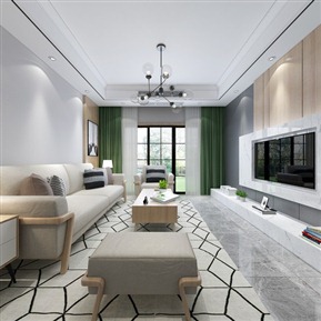 北欧 客餐厅 客餐厅全景