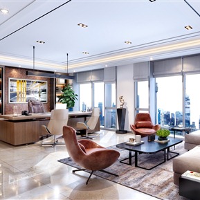 现代 办公室 经理办公室接待区