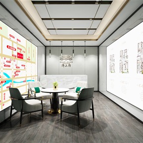 现代 展厅 售楼处接待室