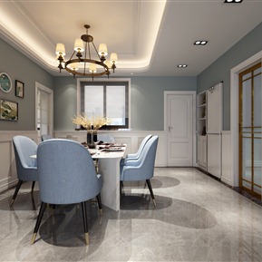 美式 餐厅 简美 客餐厅