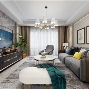 轻奢 客厅 简美