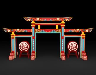 新中式 门头 国潮门头