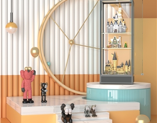 现代 展示柜 乐高展示柜