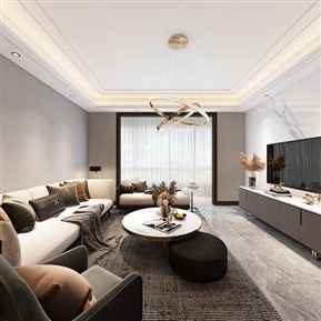 轻奢 客餐厅 滨江尚城客厅