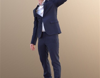 现代穿西装的男人