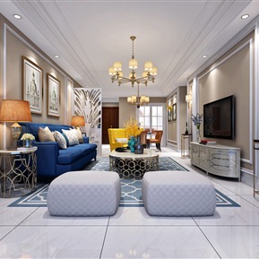 美式 客厅 简美
