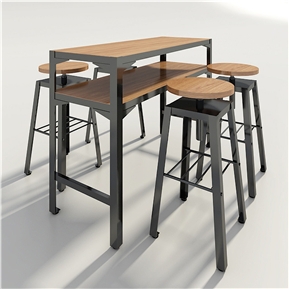 工业LOFT 吧台椅组合 餐桌椅