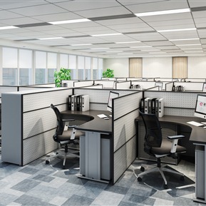 现代 公共办公区 员工区