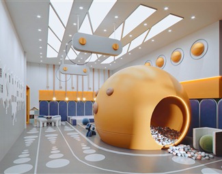 现代儿童娱乐区3D模型