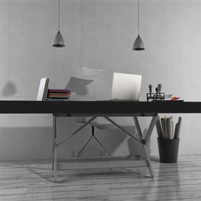 现代 办公桌椅 书桌陈设品组合