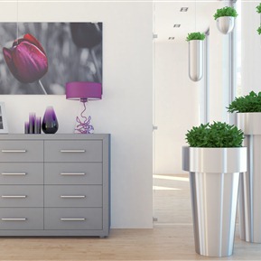 现代 斗柜 装饰柜 边柜 装饰画 装饰品组合