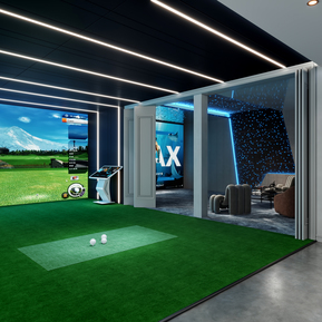 现代 高尔夫球室 室内高尔夫球室