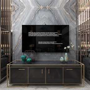 新中式 客餐厅 复式楼客餐厅厨房全景