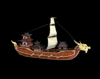 中式 船 龙船