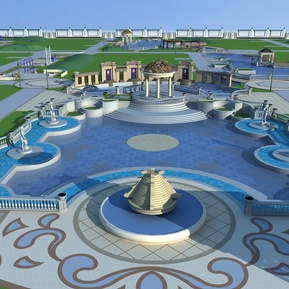 欧式 广场 景观