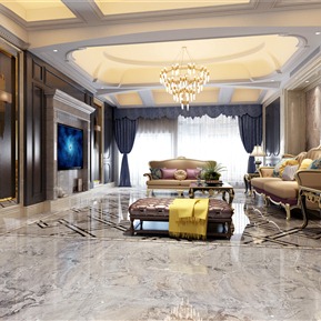 欧式 客厅 客餐厅